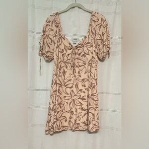 Yireh Olivia Style Dress in Salmon Pink Floral
